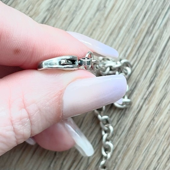 Gucci 925 Sterling Silver “GG” Logo Pendant Interlocking Chain Necklace - Picture 12 of 12